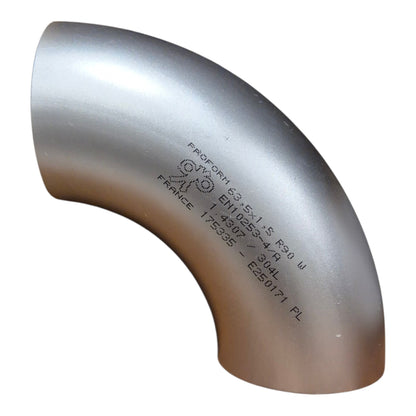 Coude 90° 63.5 x 1.5mm- Inox 304L
