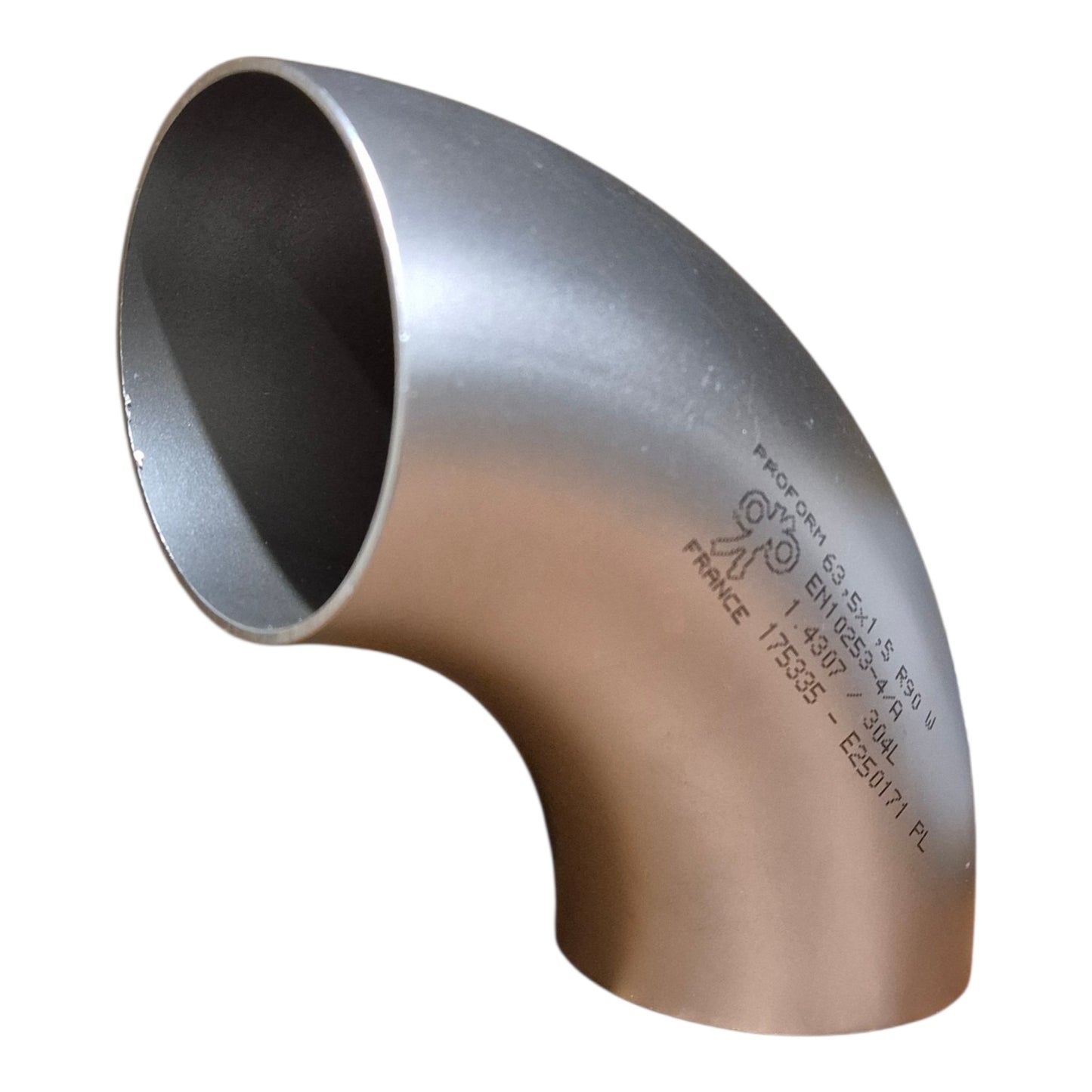 Coude 90° 63.5 x 1.5mm- Inox 304L
