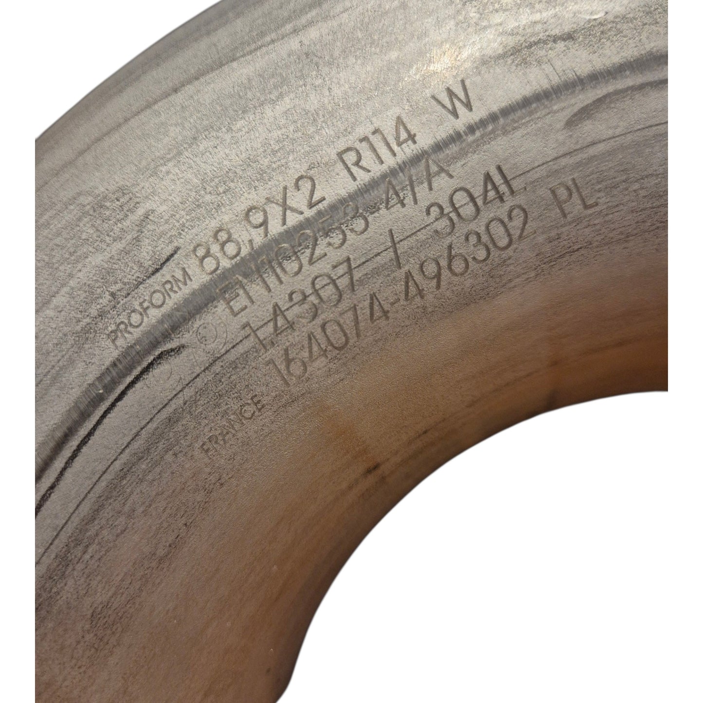 Coude 90° 88.9mm x 2mm - Inox 304L